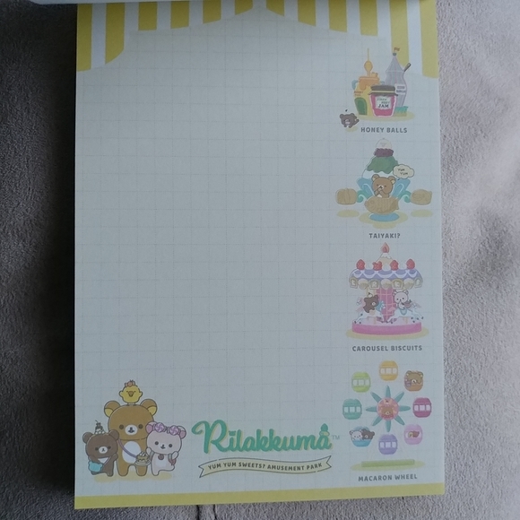 San-X Rilakkuma amusement park medium memo pad - Teal - Picture 5 of 10